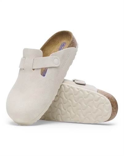 Boston Suede Leather Sandal - Antique White - Birkenstock